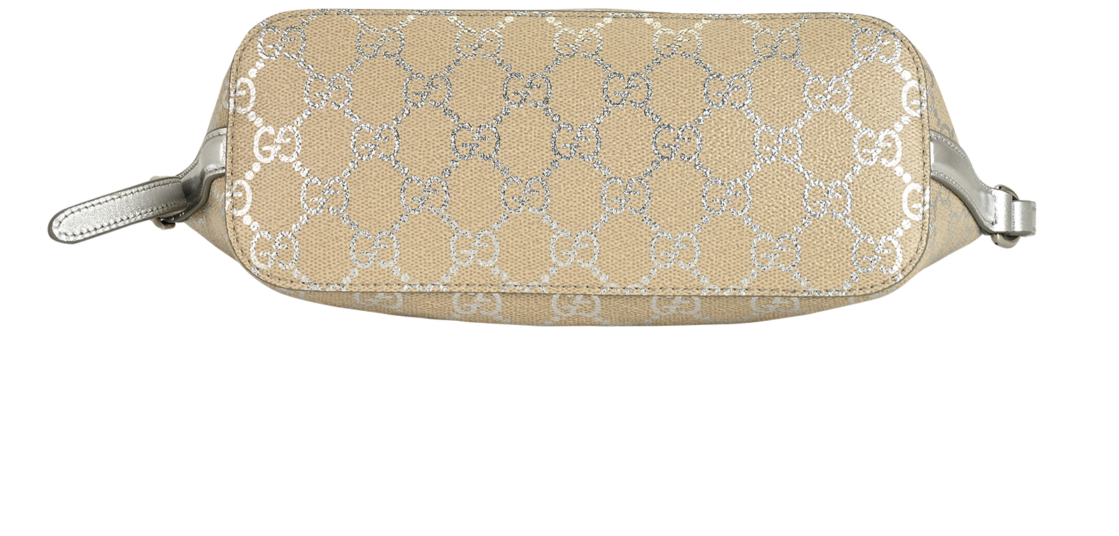 GG Small Emblem, &pound;550, Handbags, Beige/Silver, Canvas/Leather, Top view